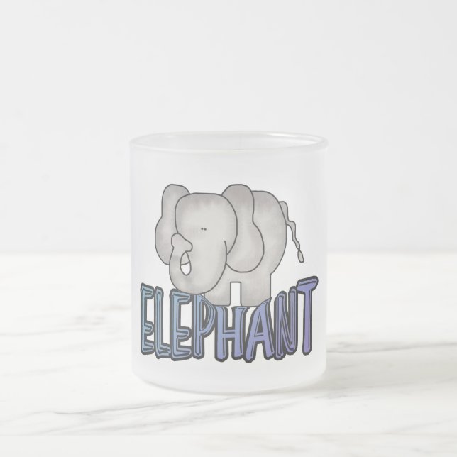 Tasse Givré T-shirts et cadeaux d'éléphant (Centre)