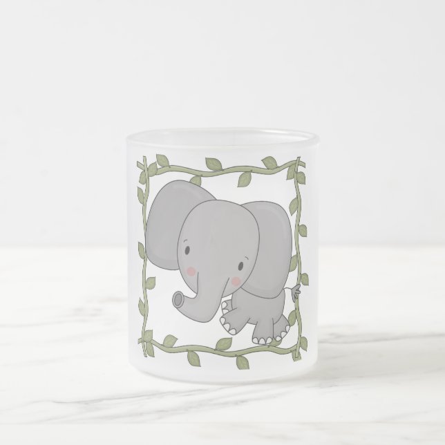Tasse Givré T-shirts et cadeaux d'éléphant de bébé (Centre)