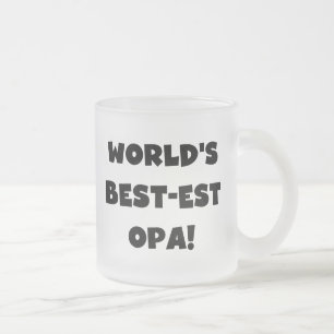 Tasse Givré T-shirts et cadeaux du meilleur opa Black Text au 