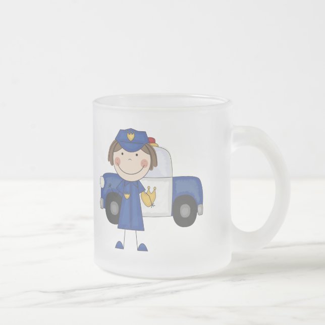 Tasse Givré T-shirts et cadeaux femelles de policier (Droit)