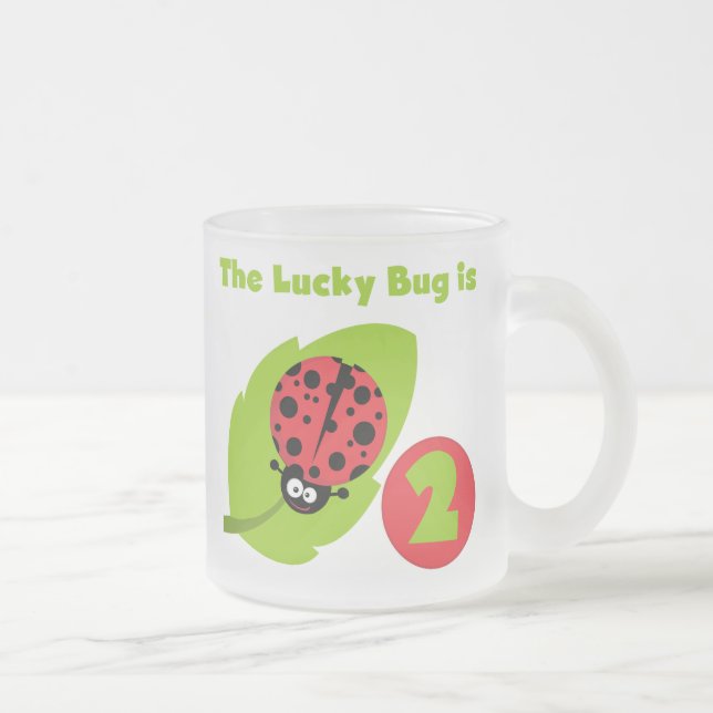 Tasse Givré T-shirts et cadeaux Lucky Bug 2e anniversaire (Droit)