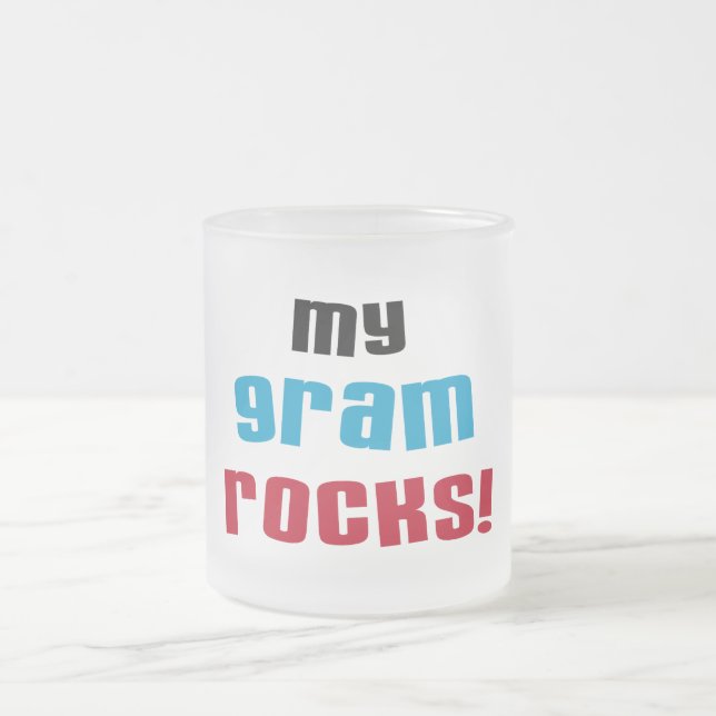 Tasse Givré T-shirts et cadeaux My Gram Rocks (Centre)