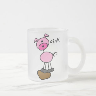 Tasse Givré T-shirts et cadeaux Stick Figure Pig