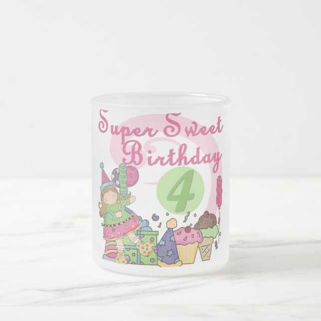Tasse Givré T-shirts et cadeaux Super Sweet 4e anniversaire (Centre)