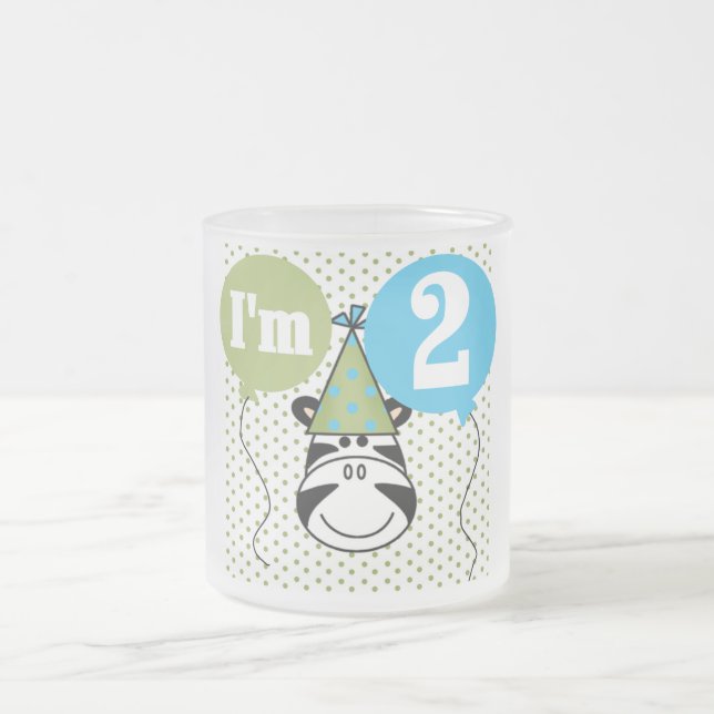Tasse Givré T-shirts et cadeaux Zebra 2e anniversaire (Centre)