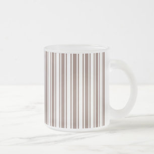Tasse Givré Taupe brun et blanc bonbons rayures