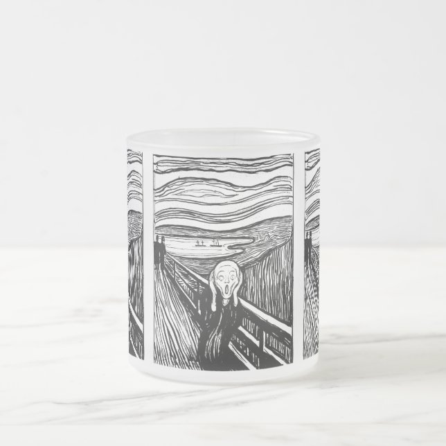 Tasse Givré The Scream by Munch – Black Line Lithograph (Centre)