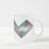 Triangles gris turquoise sur bordeaux