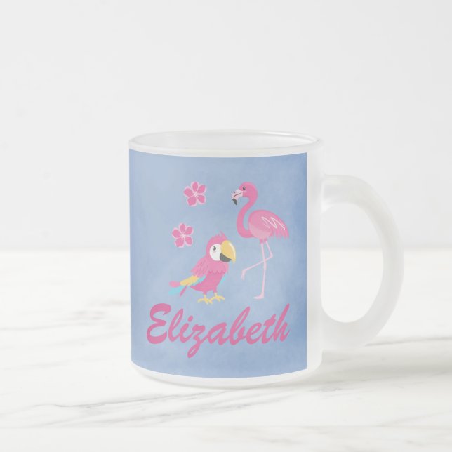 Tasse Givré Trop rose et bleu tropical (Droit)