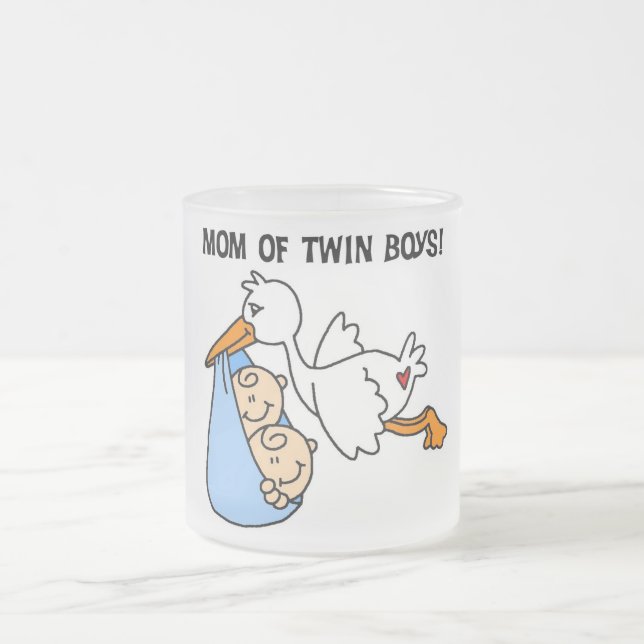 Tasse Givré Twin Boys Maman-Stork Tshirts et cadeaux (Centre)
