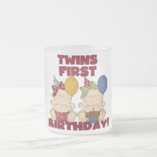 Tasse Givré Twins 1er Anniversaire - Girls Tshirts et cadeaux