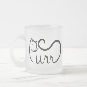 Tasse Givré Typographie Ronron Noir