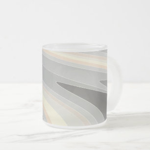 Tasse Givré vagues rose gris jaune