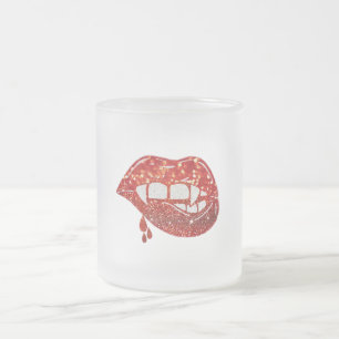 Tasse Givré Vampire lèvres dans la Parties scintillant de Faux