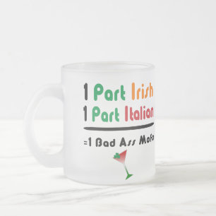 Tasse Givré Verre à boire givré drôle Irlandais Italien
