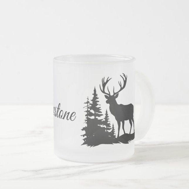 Tasse Givré Verre givrée Mug-Yellowstone Deer (Devant droit)