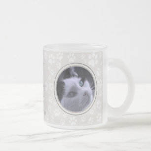Tasse Givré Vos photos Cat Memorial Empreintes de pattes Sand 