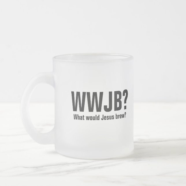 Tasse Givré WWJB ? Que Jésus brasserait-il ? (Gauche)