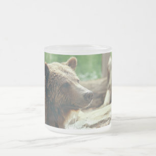 Tasse Givré Yeux animaux de visage d'ours adorable mignon de