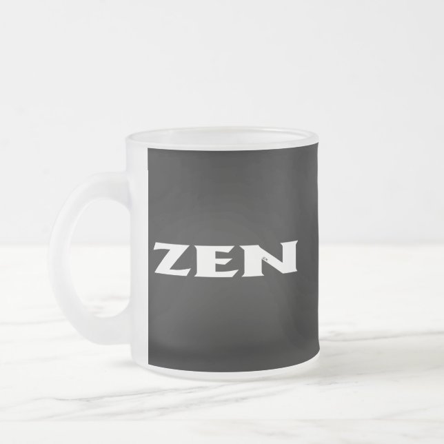Tasse Givré Zen blanc noir givré muqueuse (Gauche)