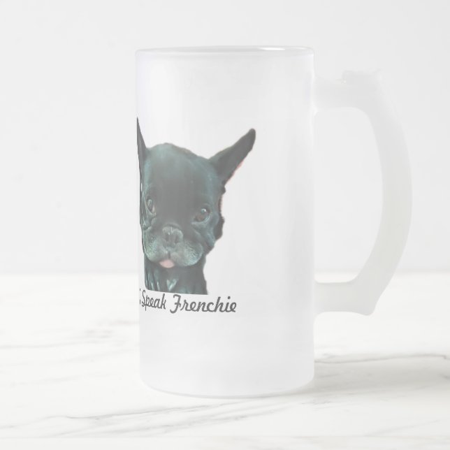 Tasse givrée de bouledogue français (Droit)