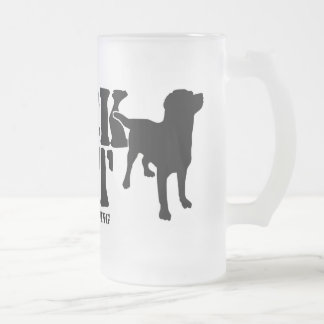 Tasse givrée de chien noir
