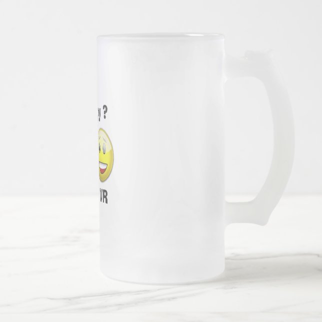 Tasse givrée heureuse de "rv" (Droit)
