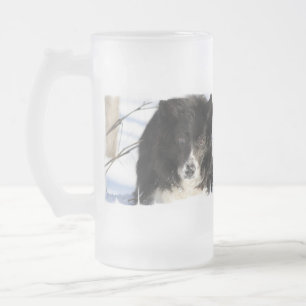Tasse givrée par chien de border collie