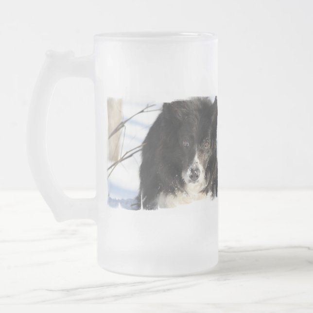 Tasse givrée par chien de border collie (Gauche)