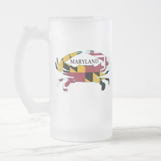 Tasse givrée par crabe de drapeau du Maryland (Gauche)