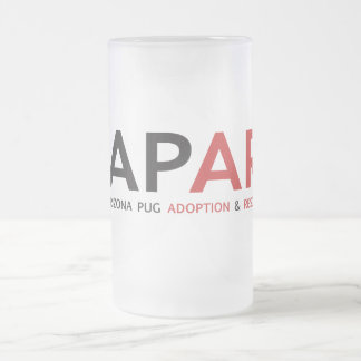 Tasse givrée par logo en verre givré d'APARN