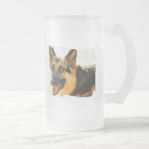 Tasse givrée par photo de chien de berger allemand