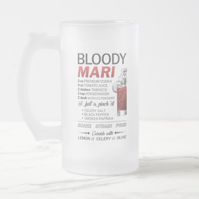 Tasse givrée sanglante de Mary - 16oz (Gauche)
