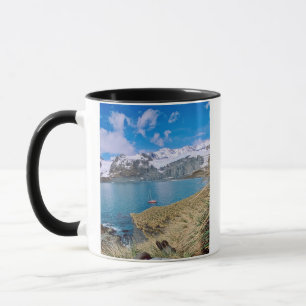 Tasse Glaciers et yacht à voile en arrière-plan