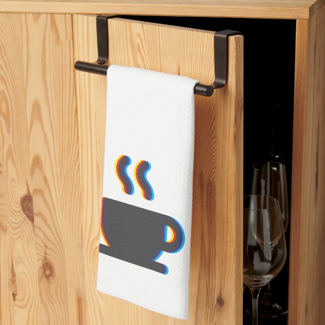 Tasse Glitch Geschirrtuch (Drittel gefaltet)