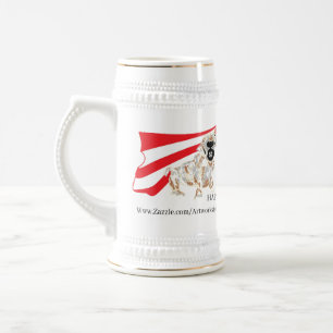 Tasse: GLÜCKLICHER 4. JULI ENGLISCHER MOPS HUND Bierglas