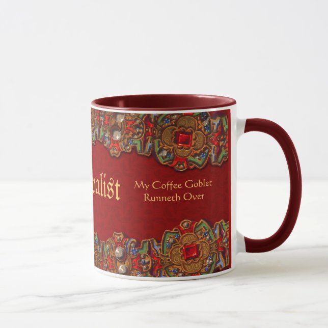 Tasse Gobelet drôle Runneth de café de médiéviste plus (Droite)