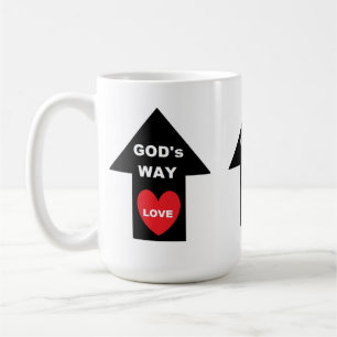Tasse Gods Way Liebe Arrow Heart