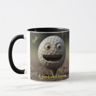 Tasse Golfers, "Ein guter Spaziergang verdorben"