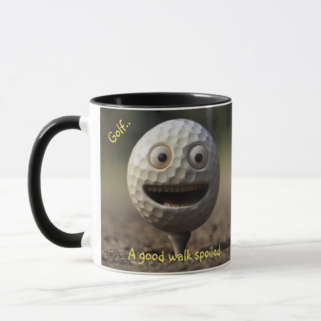 Tasse Golfers, "Ein guter Spaziergang verdorben" (Links)
