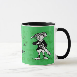 Tasse Golfeur personnalisé de bande dessinée de golf