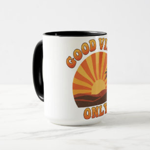 Tasse Good Vibes Only – Positivité Soleil Rétro