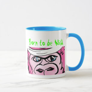 Tasse Gorille rose avec le bandeau