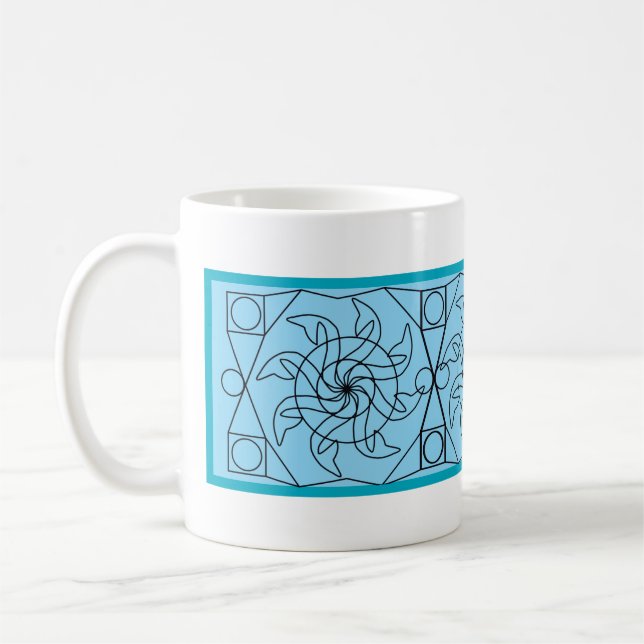 Tasse - Grafikmuster Wasserrad (Links)