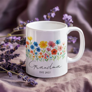 Tasse Grand-mère Wildflower Année de création pe