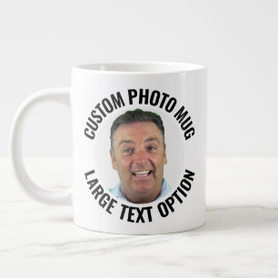 Tasse Grand Mug Photo Personnalisé avec Texte de Grande