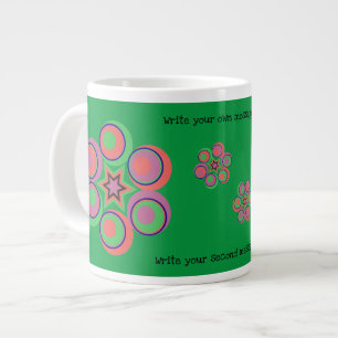Tasse Grande Musique verte à fleurs
