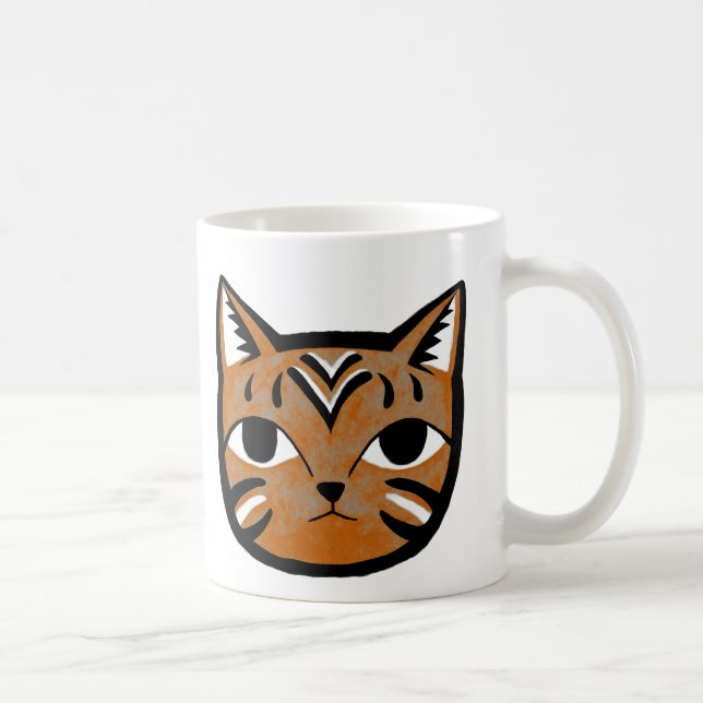 Tasse graphique de tasse de chat tigré de chat (Droite)