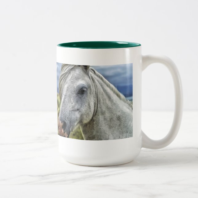 Tasse Graue/Weiße Pferde (Rechts)
