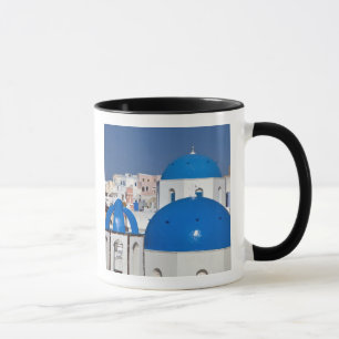Tasse Grèce, Santorin. Clocher et dômes bleus de
